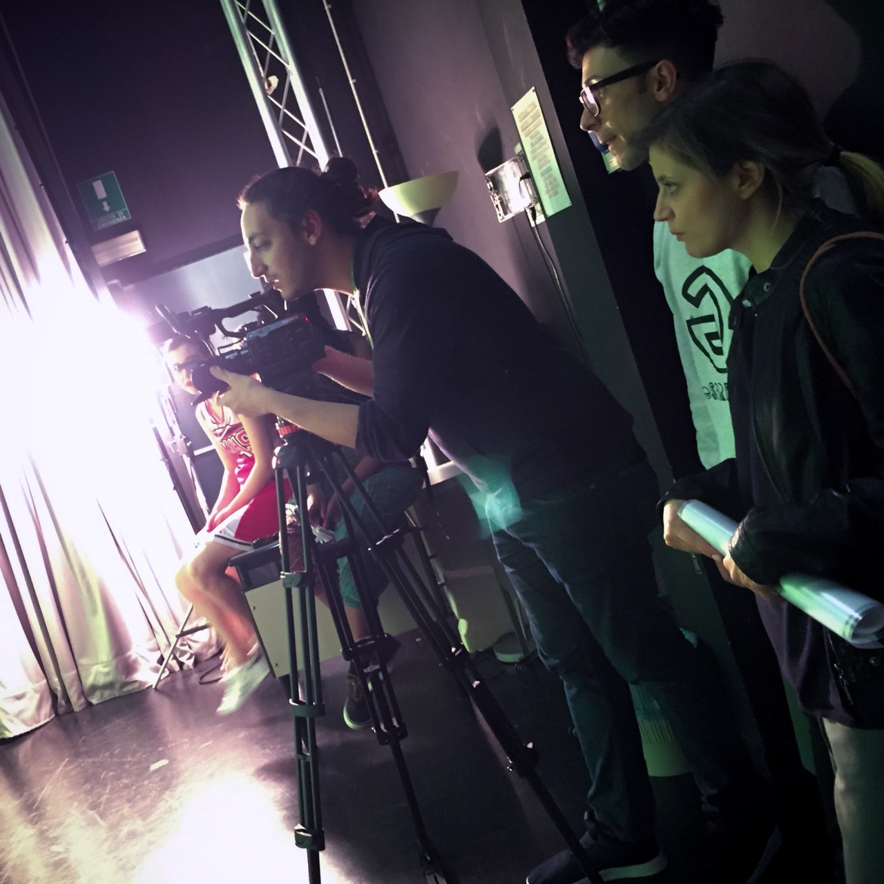 Behind the camera
